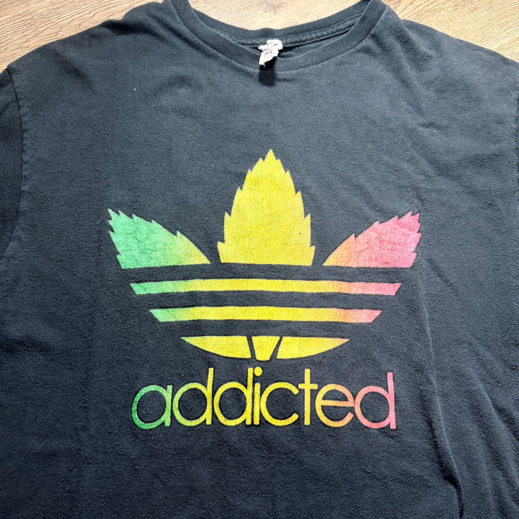 00s Addicted Trefoil Adidas Parody Graphic Tee