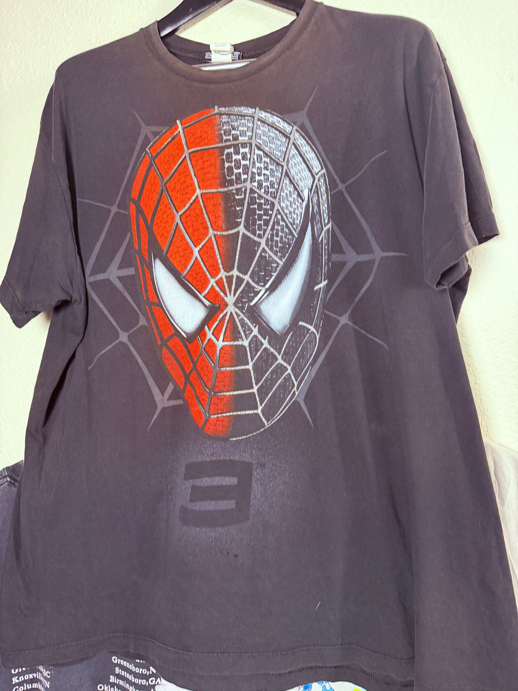 '07 Spider Man 3 Movie Big Face Graphic Tee