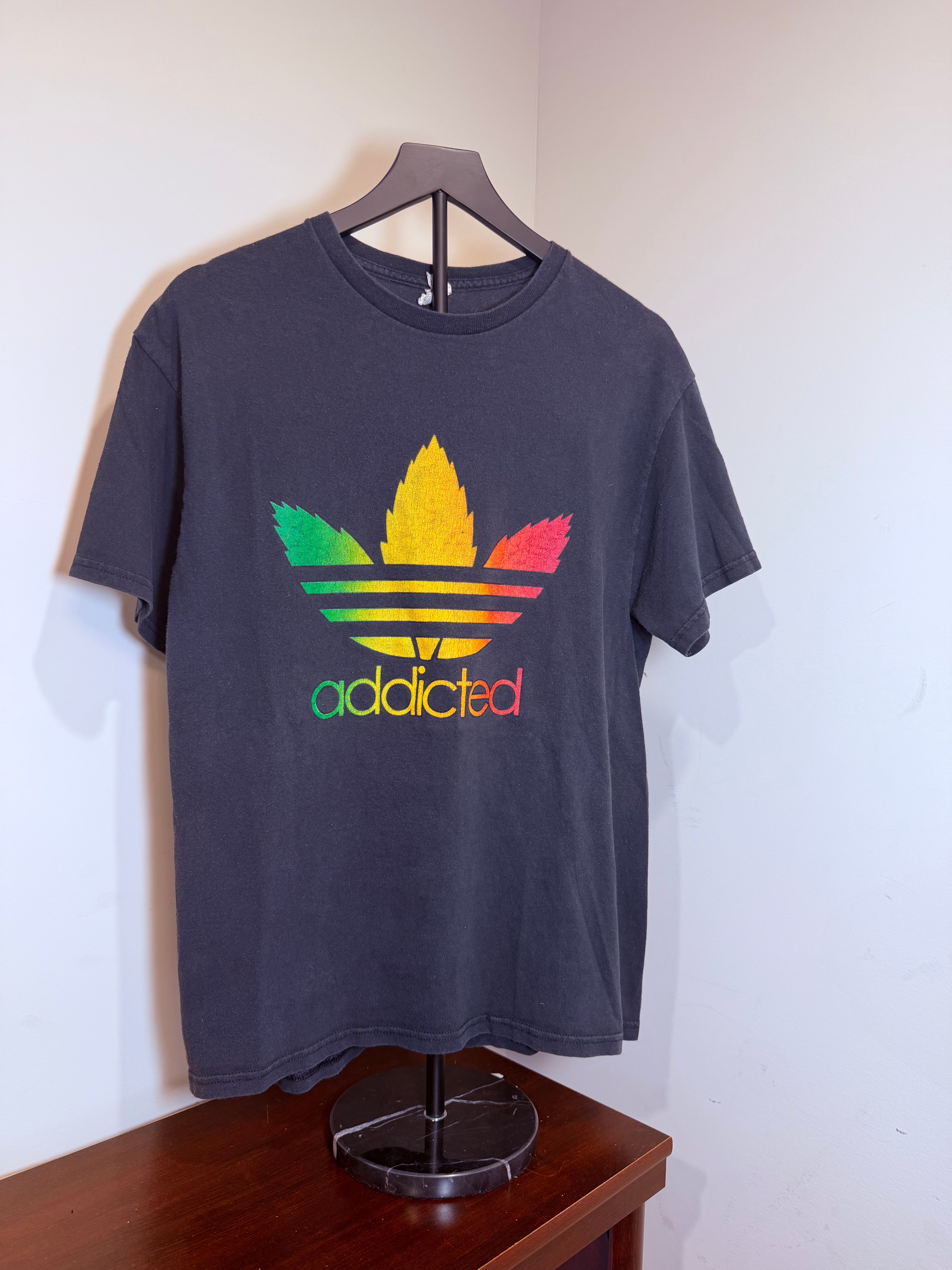 00s Addicted Trefoil Adidas Parody Graphic Tee