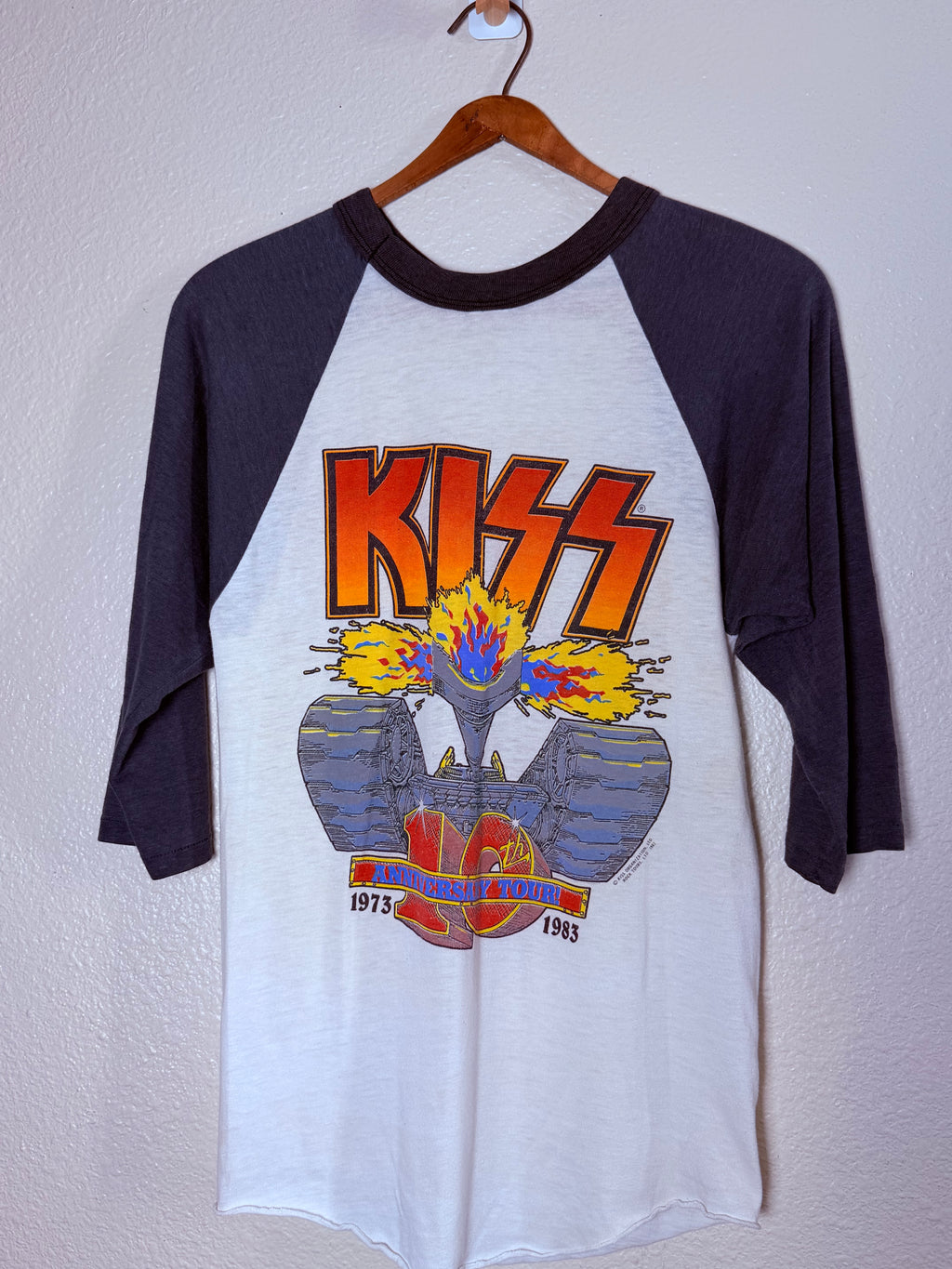 1983 KISS 10th Anniversary Tour Raglan