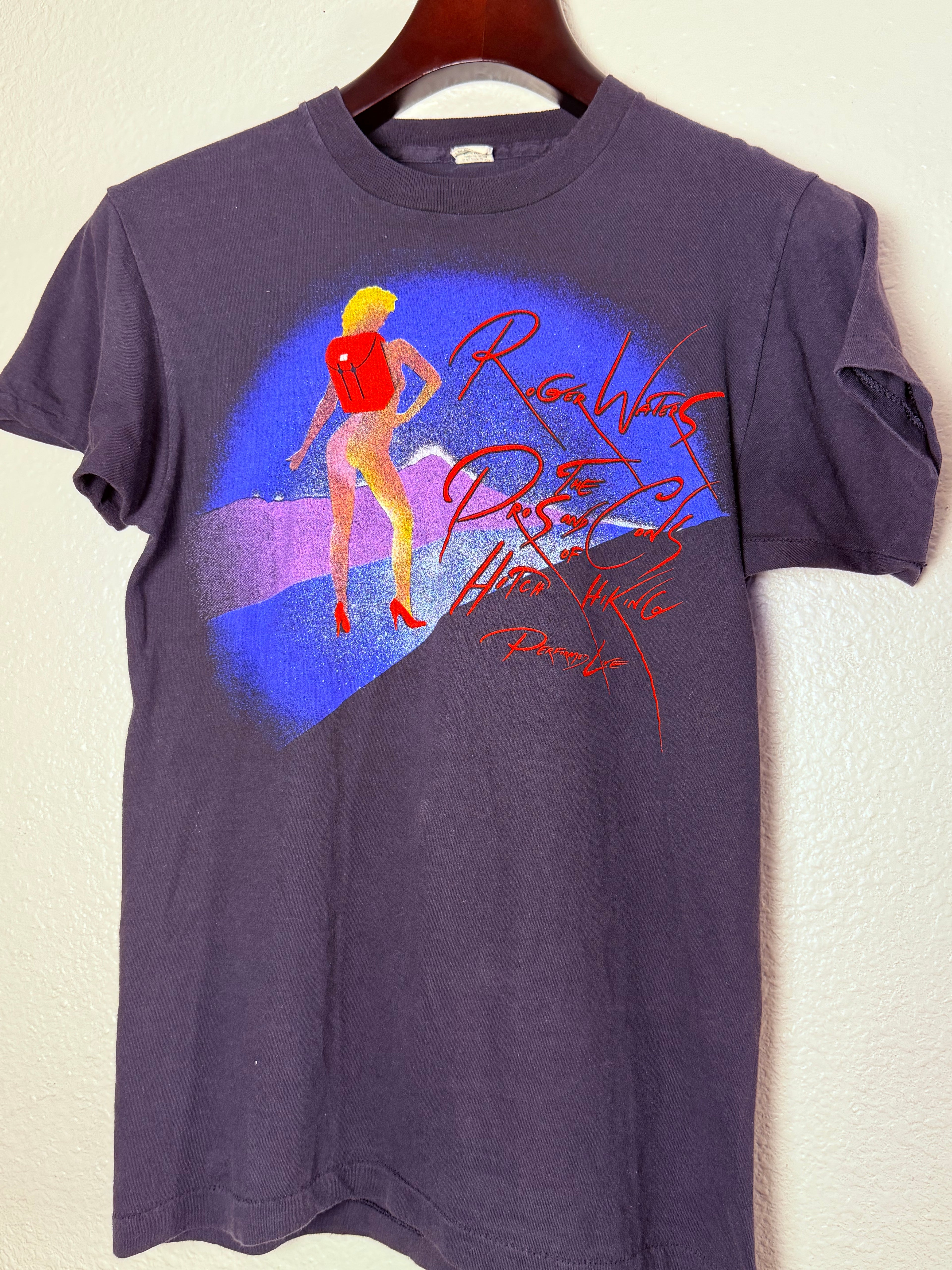 90s Roger Waters Pros and Cons of Hitch Hiking Tour Tee
