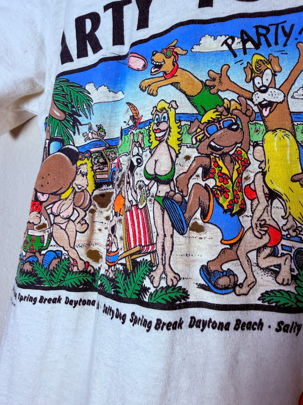 1987 Freaky Salty Dog Spring Break Tee