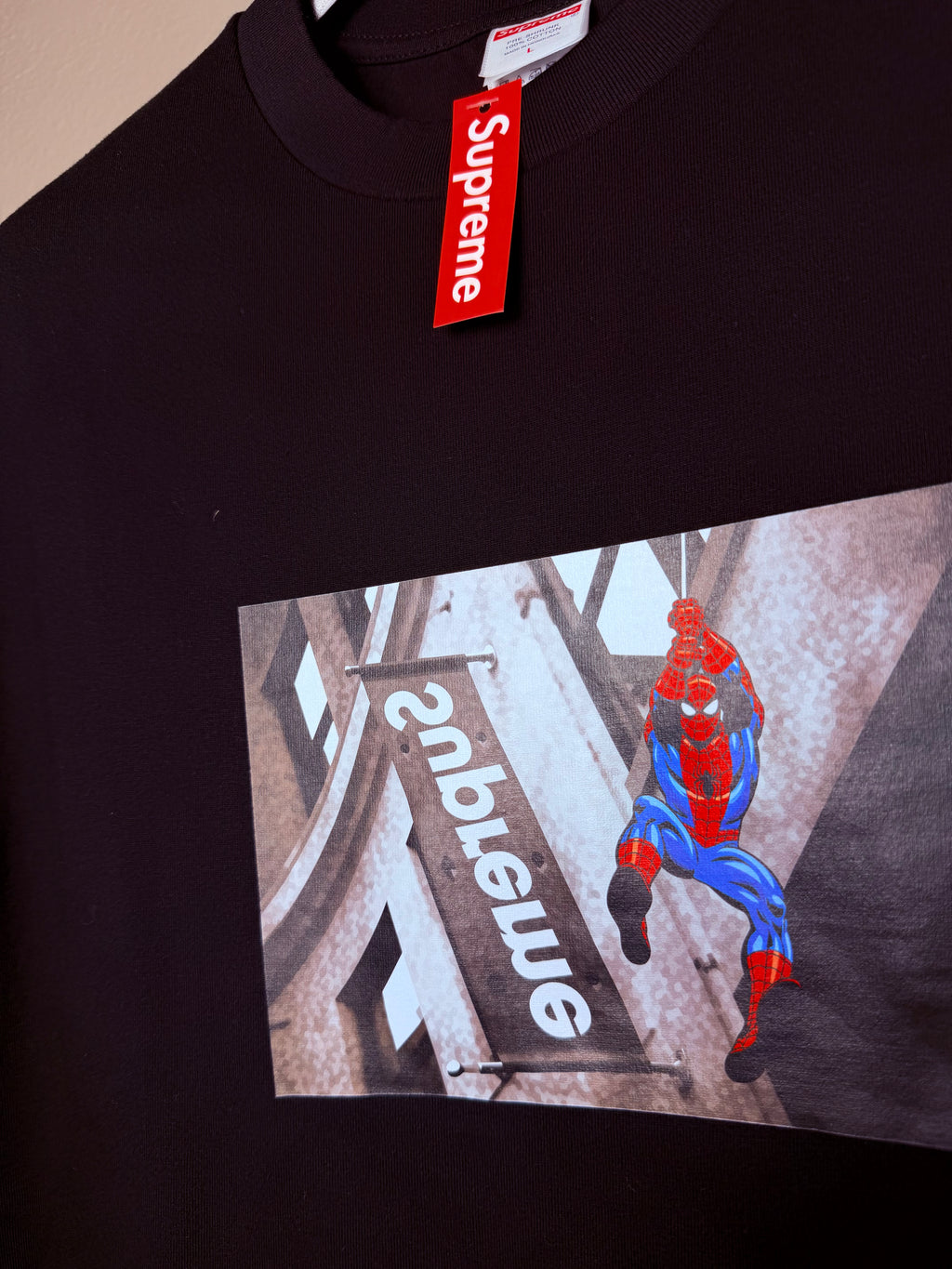‘26 Supreme Spider Man Photo Tee Large