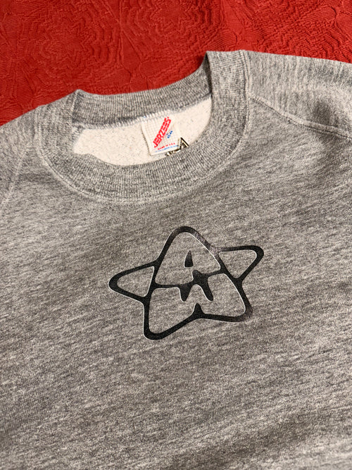 80's Cool Grey Crewneck Front/Back Print