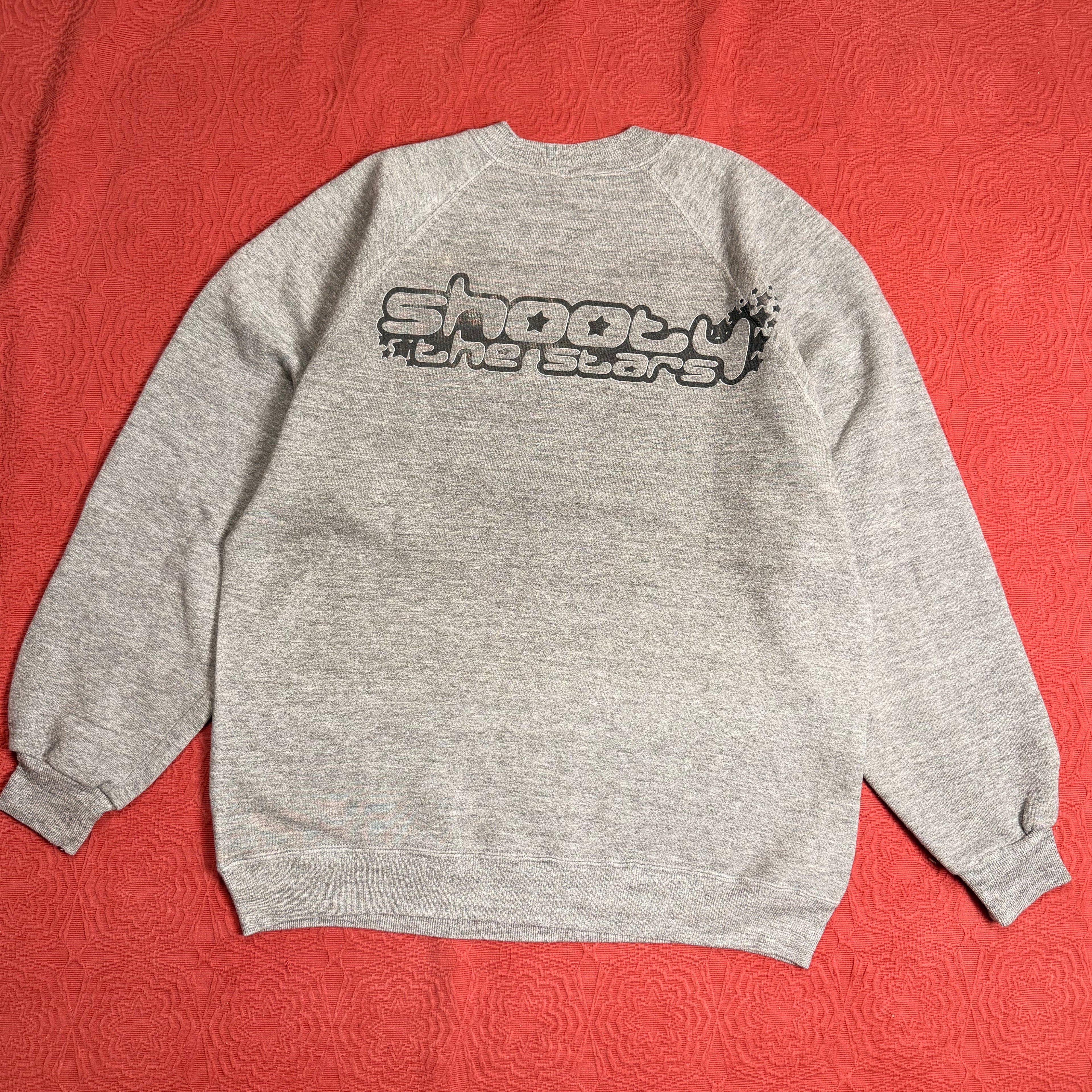 80's Cool Grey Crewneck Front/Back Print