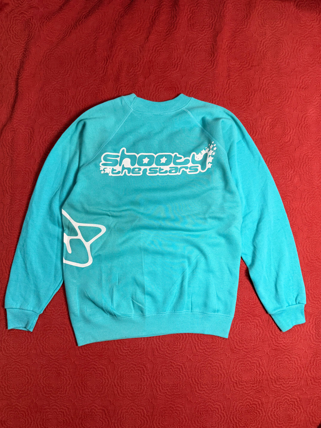 80s Powder Blue Crewneck Side/Back Print
