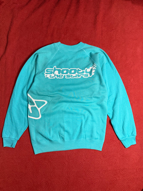 80s Powder Blue Crewneck Side/Back Print