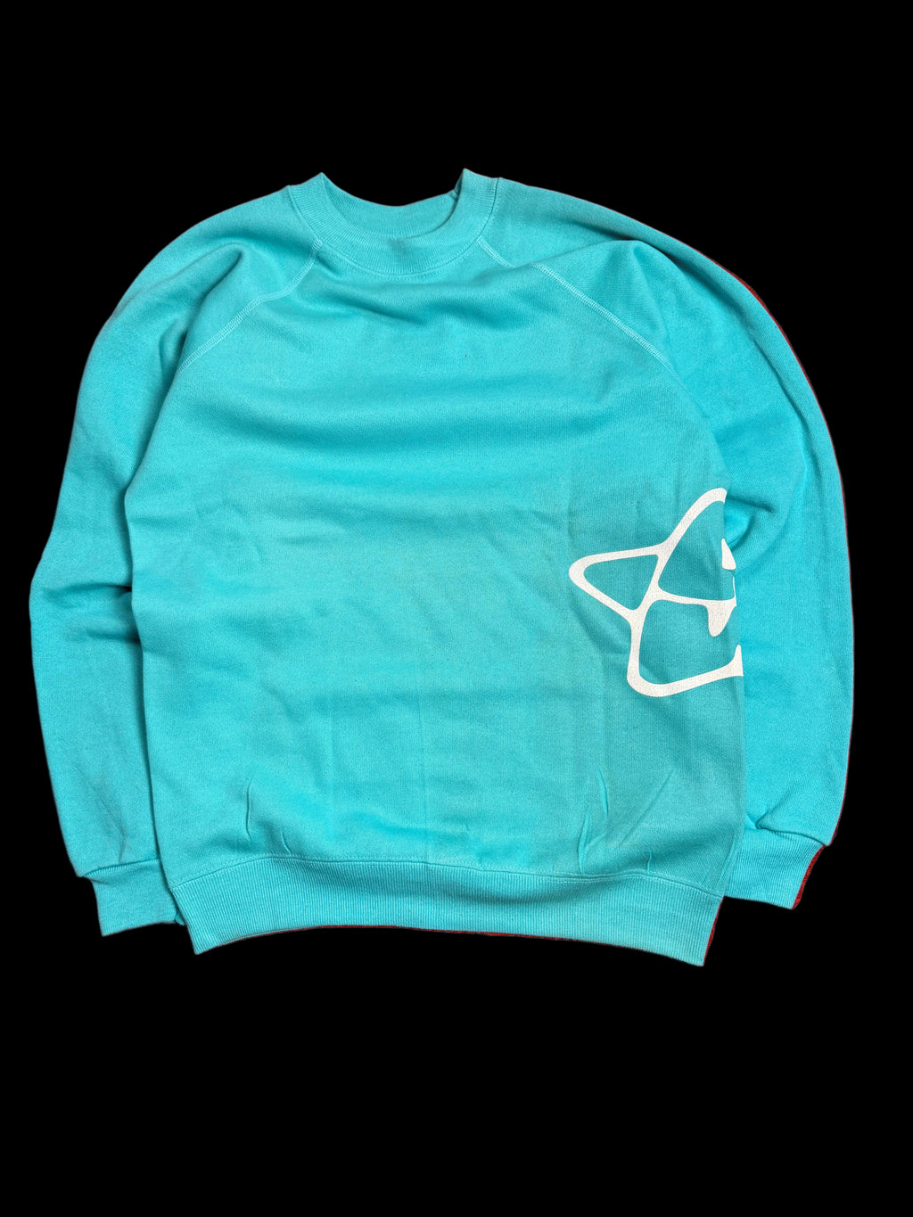 80s Powder Blue Crewneck Side/Back Print