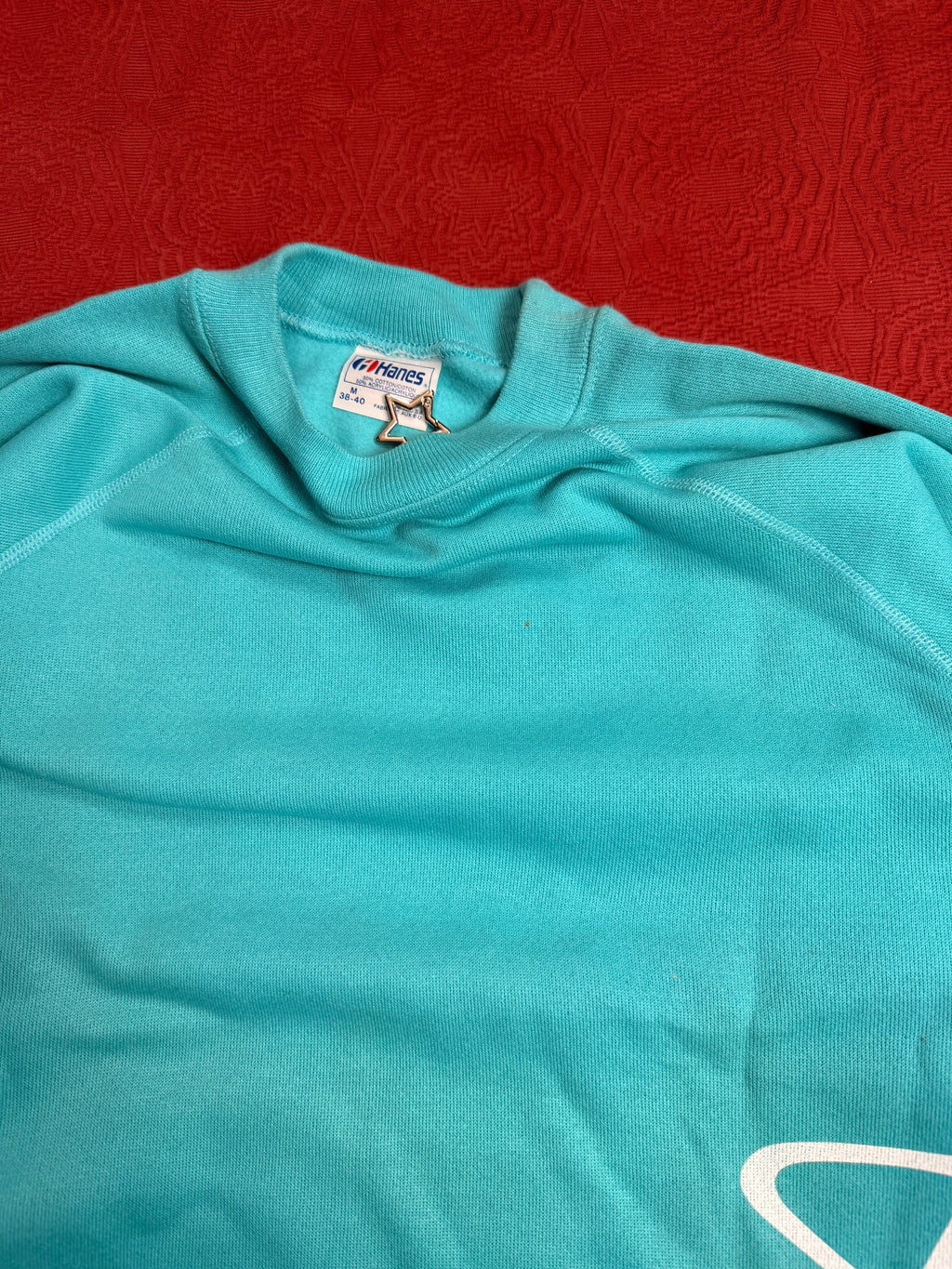 80s Powder Blue Crewneck Side/Back Print