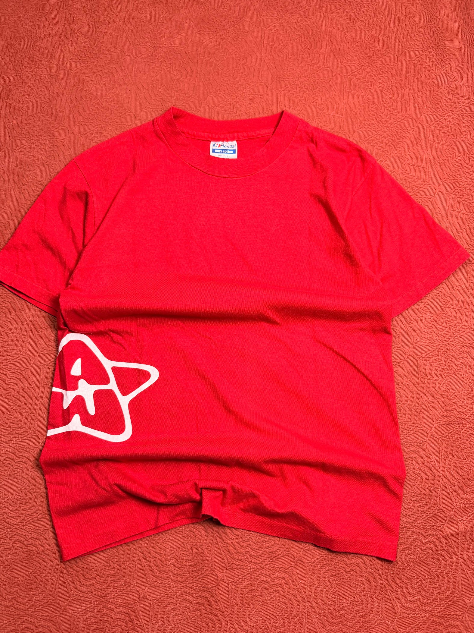 90s Red Tee Side/Back Print