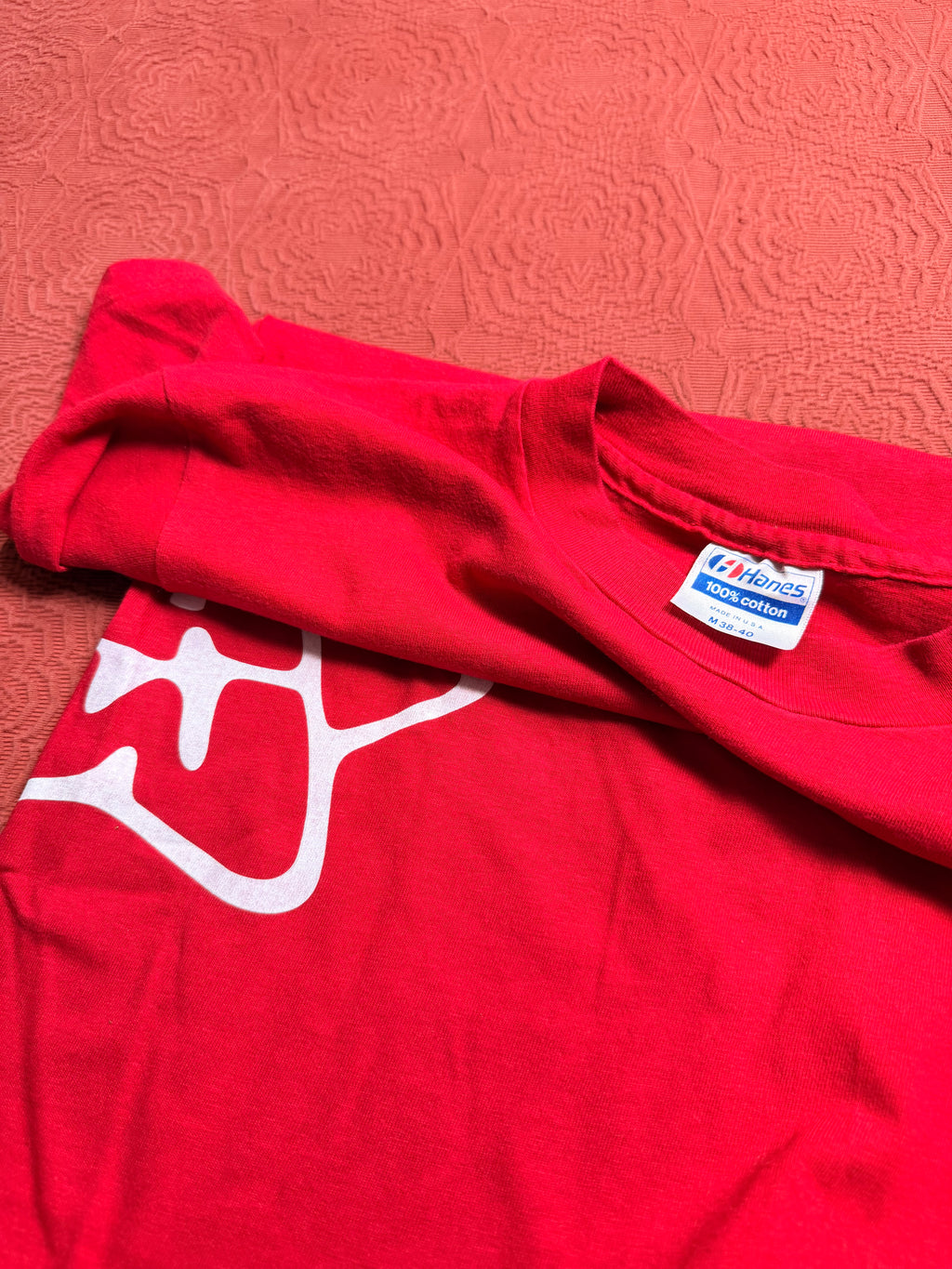 90s Red Tee Side/Back Print